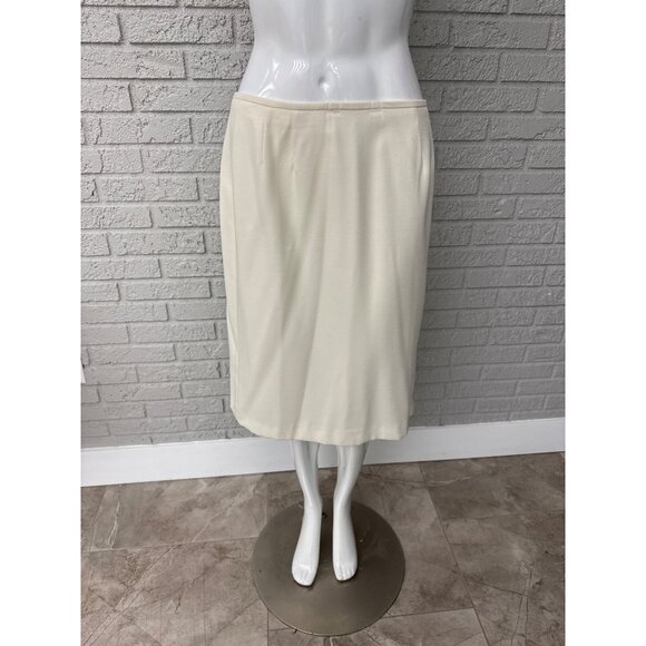 Kasper ASL Women Cream Embroidered Mother of the Bride Skirt Suit Size 12 - Picture 3 of 11